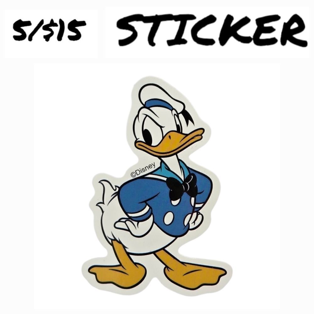 Donald Duck Mickey & Friends Sticker Decal Self-Adhesive Laptop Water Bottle